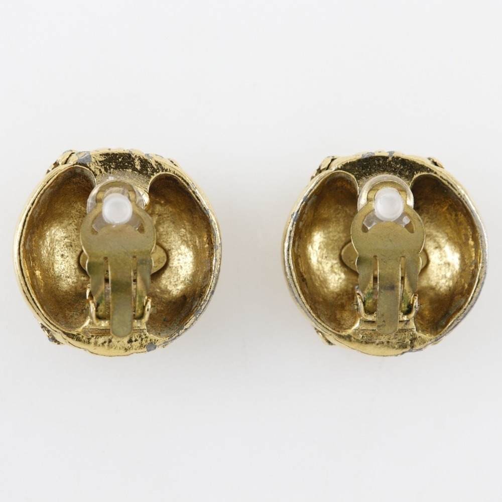CHANEL Authentic Gold Logo Earrings - Picture 3 of 7